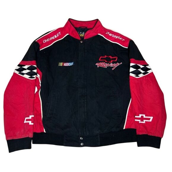 Vintage Chevy Chevrolet NASCAR Jacket Large - Picture 1 of 12